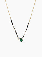 Kruti Green Diamond 18K Gold Plated Mangalsutra