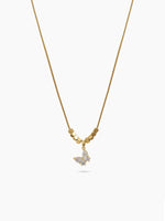 Kyomi Diamond Butterfly 18K Gold Plated Necklace