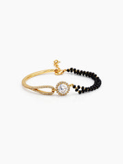 Lakshita Solitaire Daimond 18K Gold Plated Mangalsutra Bracelet