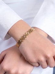 Lareza Diamond 18K Gold Plated Small Wrist Band Bracelet