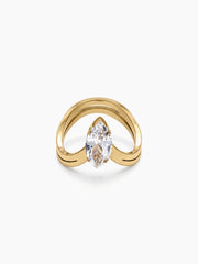 Leonie Marquise Solitaire 18K Gold Plated Women's Ring