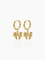 Liza Bow 18K Gold Plated Hoop Earrings