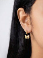 Liza Bow 18K Gold Plated Hoop Earrings