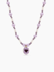 Lola Lilac Heart Women's Beaded Necklace