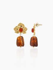 Lovenna Floral 18K Gold Plated Earrings