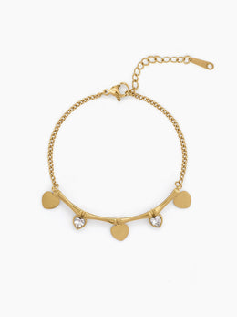 Lucetta Diamond Heart 18K Gold Plated Bracelet