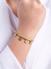 Lucetta Diamond Heart 18K Gold Plated Bracelet
