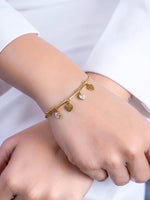 Lucetta Diamond Heart 18K Gold Plated Bracelet