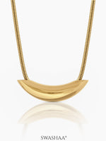 Luna Crescent Bold Snake Chain Necklace