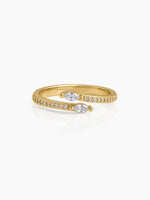 Lunessa Marquise Diamond 18K Gold Plated Women's Ring