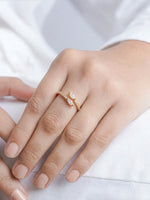 Lunessa Marquise Diamond 18K Gold Plated Women's Ring