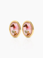 Lunette Floral 18K Gold Plated Earrings