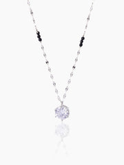 Madan Solitaire Silver Mangalsutra