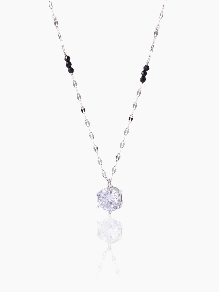 Madan Solitaire Silver Mangalsutra