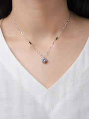 Madan Solitaire Silver Mangalsutra