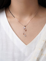 Maithili Butterfly Rosegold Plated Mangalsutra