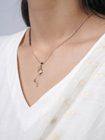 Maithili Butterfly Rosegold Plated Mangalsutra