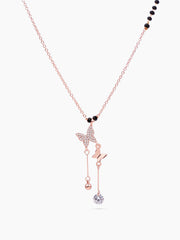 Maithili Butterfly Rosegold Plated Mangalsutra