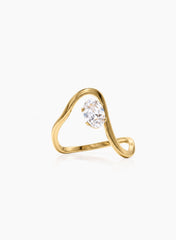 Margot Solitaire 18K Gold Plated Women's Ring