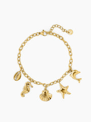 Marilia Ocean 18K Gold Plated Charms Bracelet