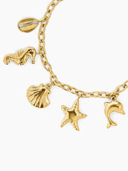 Marilia Ocean 18K Gold Plated Charms Bracelet