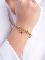 Marita Star Charms 18K Gold Plated Women's Bracelet