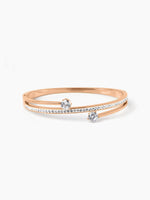 Marka Rosegold Plated Solitaire Bracelet