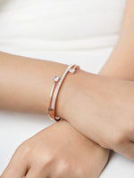 Marka Rosegold Plated Solitaire Bracelet