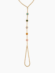 Marlo Multi Diamond 18K Gold Plated Ring Bracelet
