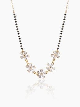 Meher Flower Diamond 18K Gold Plated Mangalsutra