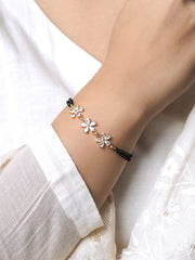Meher Trio Flower Diamond 18K Gold Plated Mangalsutra Bracelet