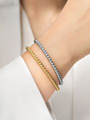Mercy 18K Gold Plated - Silver Band Bracelet Set