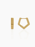 Milan Pentagon Women's Hoop Earrings