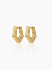 Milan Pentagon Women's Hoop Earrings
