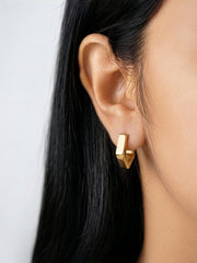 Milan Pentagon Women's Hoop Earrings