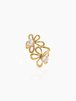 Miresta Floral Diamond 18K Gold Plated Women's Ring