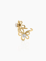 Miresta Floral Diamond 18K Gold Plated Women's Ring