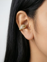 Mireth Panther Diamond Studded 18K Gold Plated Ear Cuffs