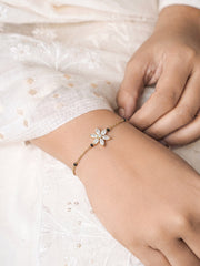 Mishani Marquise Floral 18K Gold Plated Mangalsutra Bracelet