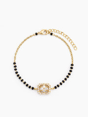 Mishika Diamond Floral 18K Gold Plated Mangalsutra Bracelet