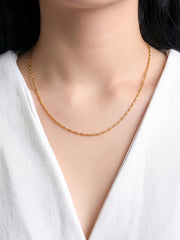 Neruva Beaded 18K Gold Plated Women's Chain