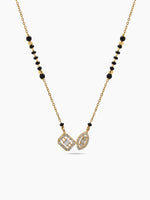 Nidhi Twin Solitaire 18K Gold Plated Mangalsutra