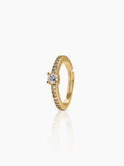 Norelle Solitaire 18K Gold Plated Women's Ring