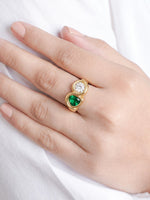 Noretta Diamond 18K Gold Plated Women's Ring