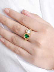 Noretta Diamond 18K Gold Plated Women's Ring