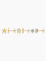 Orlena Star 18K Gold Plated Women's Earrings Set