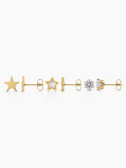 Orlena Star 18K Gold Plated Women's Earrings Set