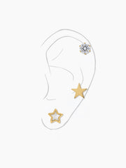 Orlena Star 18K Gold Plated Women's Earrings Set
