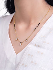 Palak Solitaire 18K Gold Plated Mangalsutra