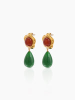 Perrine Floral Drop 18K Gold Plated Earrings